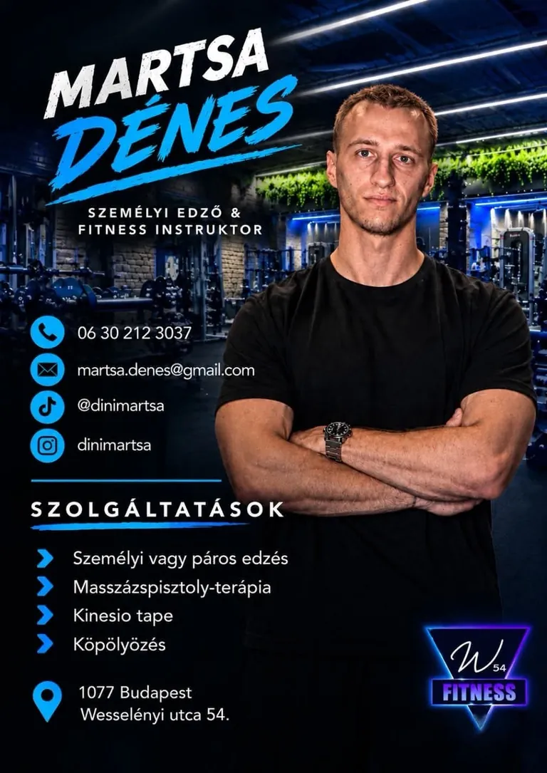 Martsa Dénes – személyi edző a W54 Fitnessben